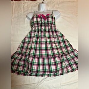Victoria’s Secret Plaid Sundress Nightie with Pink Accents size Small